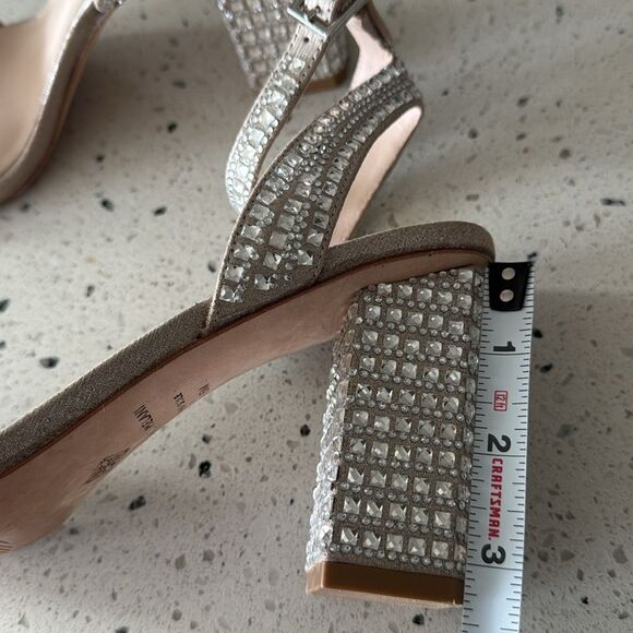 Antonio Melani Marryanna Rhinestone Embellished Ankle Strap Dress Sandals Sz 7.5 - Picture 7 of 14